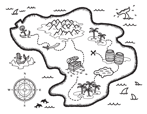Perspective Treasure Map Coloring Pages Printa 600x464 Perspective Treasure Map Coloring Pages Printa
