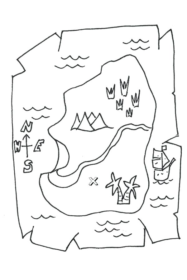 Treasure Map Coloring Page Maps Treasure Maps Coloring Pages 600x896 Treasure Map Coloring Page Maps Treasure Maps Coloring Pages