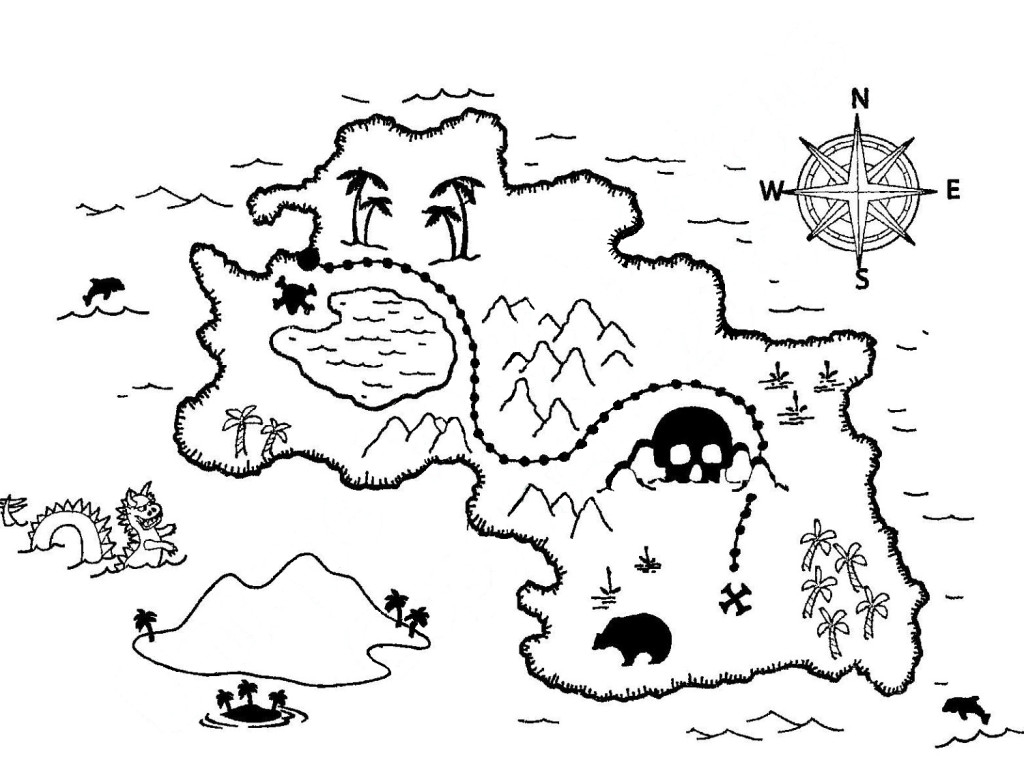 Treasure Map Coloring Pages Treasure Map Coloring Pages Free 1024x760 Treasure Map Coloring Pages Treasure Map Coloring Pages Free
