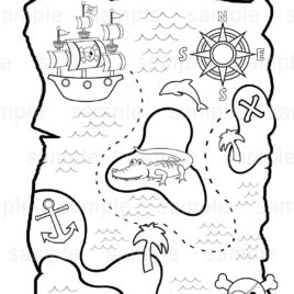 Coloring Page Treasure Map Kids Drawing And Coloring Pages 268x268 Coloring Page Treasure Map Kids Drawing And Coloring Pages