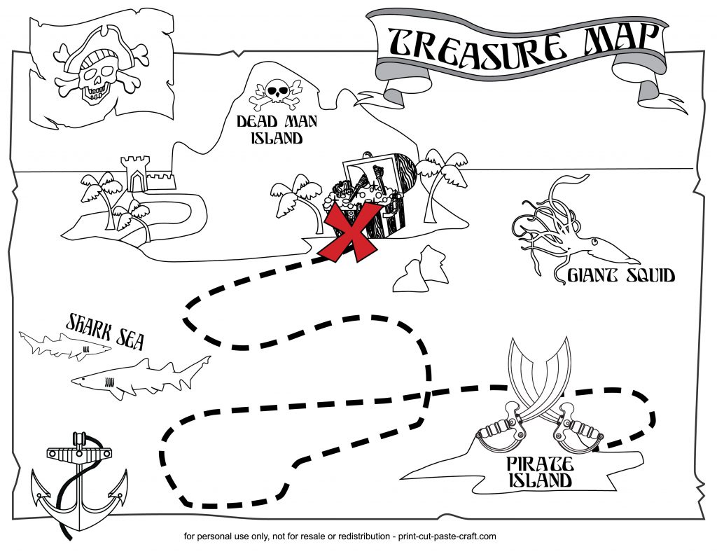 Impressive Treasure Map Coloring Pages 18 1024x791 Impressive Treasure Map Coloring Pages 18