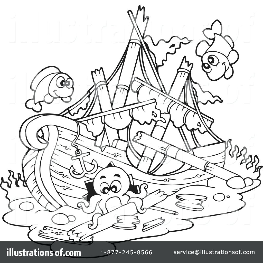 1024x1024 Just Arrived Sunken Pirate Ship Coloring Page Drawing