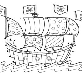 268x268 Free Printable Pirate Coloring Pages Kids Coloring Pages