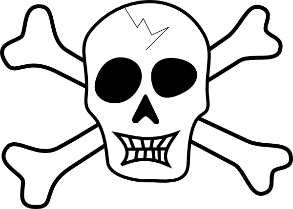 Pirate Skull And Bones Clip Art 600x429 Pirate Skull And Bones Clip Art