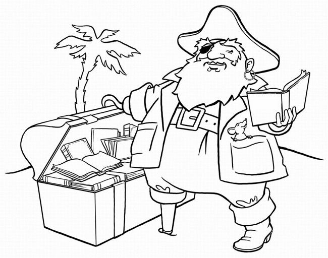 Pirate Themed Coloring Pages 650x512 Pirate Themed Coloring Pages