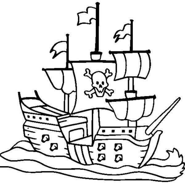 Pirate Themed Coloring Pages 600x600 Pirate Themed Coloring Pages