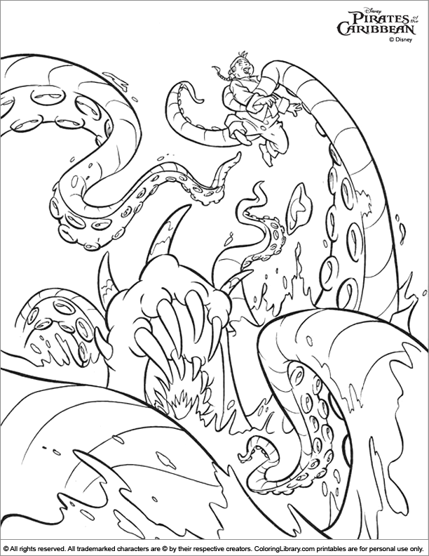 612x792 Pirates Caribbean Coloring Page, The Caribbean Coloring Page Back