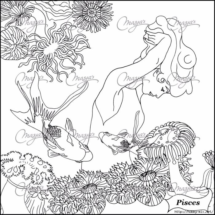 Pisces Coloring Pages Colouring Adult Detailed Advanced Printable 700x700 Pisces Coloring Pages Colouring Adult Detailed Advanced Printable