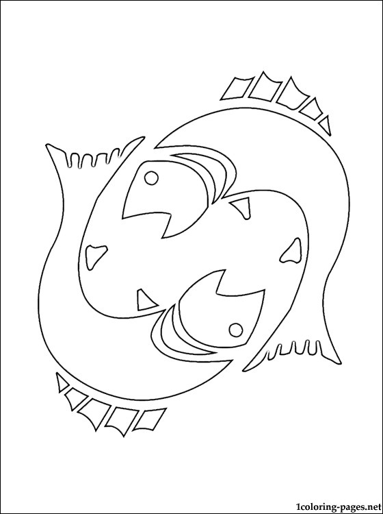 Pisces Coloring Page Coloring Pages 560x750 Pisces Coloring Page Coloring Pages