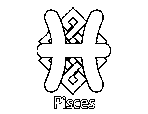 Celtic Pisces Coloring Page 300x231 Celtic Pisces Coloring Page