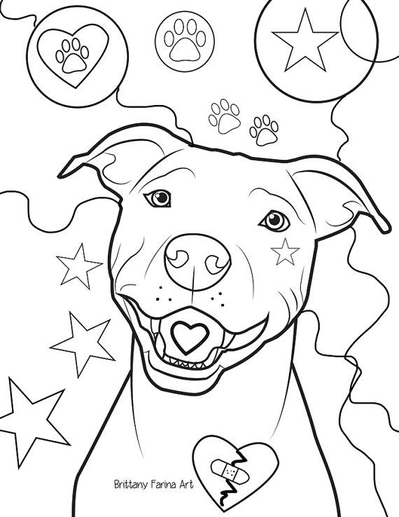 Pitbull Coloring Page, Coloring Page Etsy, Coloring Books 570x738 Pitbull Coloring Page, Coloring Page Etsy, Coloring Books