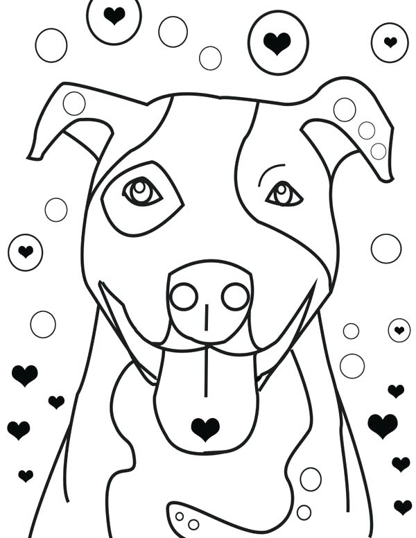 600x776 Pitbull Coloring Pages