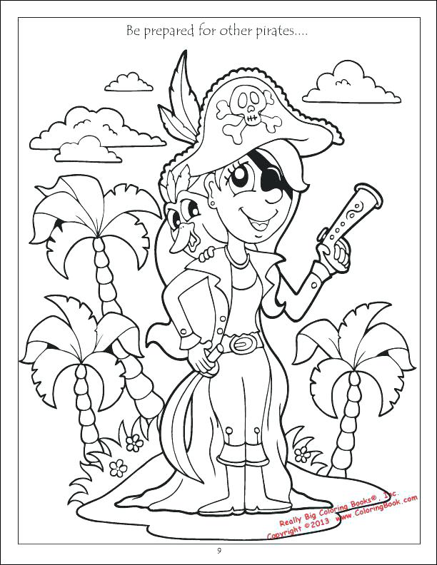 612x792 Pirate Coloring Girl Pirate Coloring Pages The Young Pirate Girl