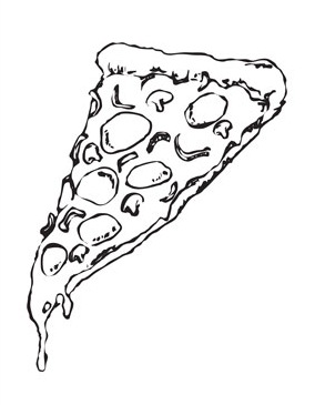 284x365 Pizza Slice Coloring Page Amp Coloring Book