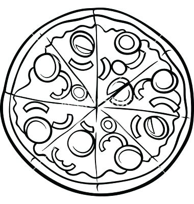 380x400 Coloring Pages Pizza