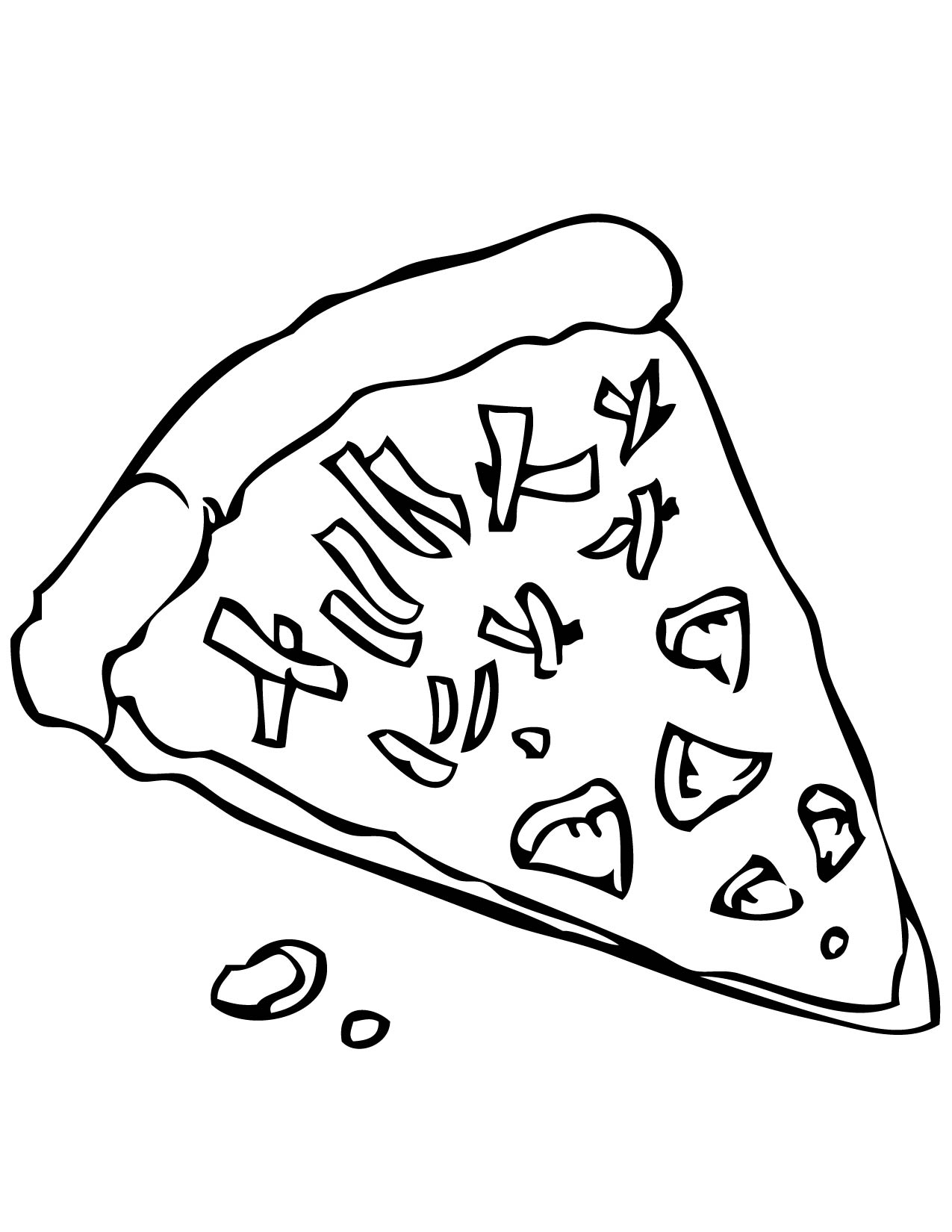 Pizza Coloring Pages Kids Printable Coloring Pages 1275x1650 Pizza Coloring Pages Kids Printable Coloring Pages