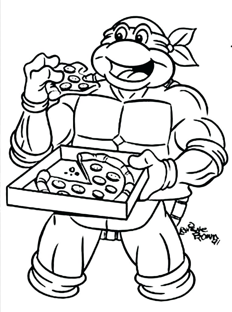 762x1024 Coloring Pages Plus Ninja Turtle Coloring Pages Eat Pizza Inside