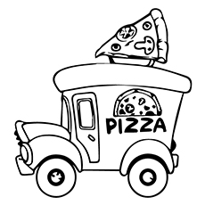 Pizza Slice Coloring Page