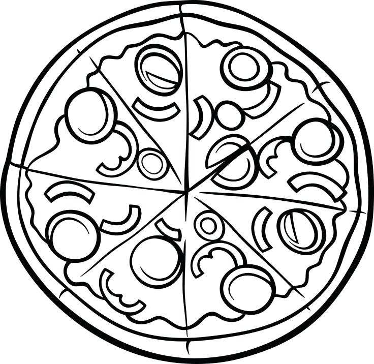 736x716 Coloring Page Pizza Pizza Colouring Page To Help Them Learn Math