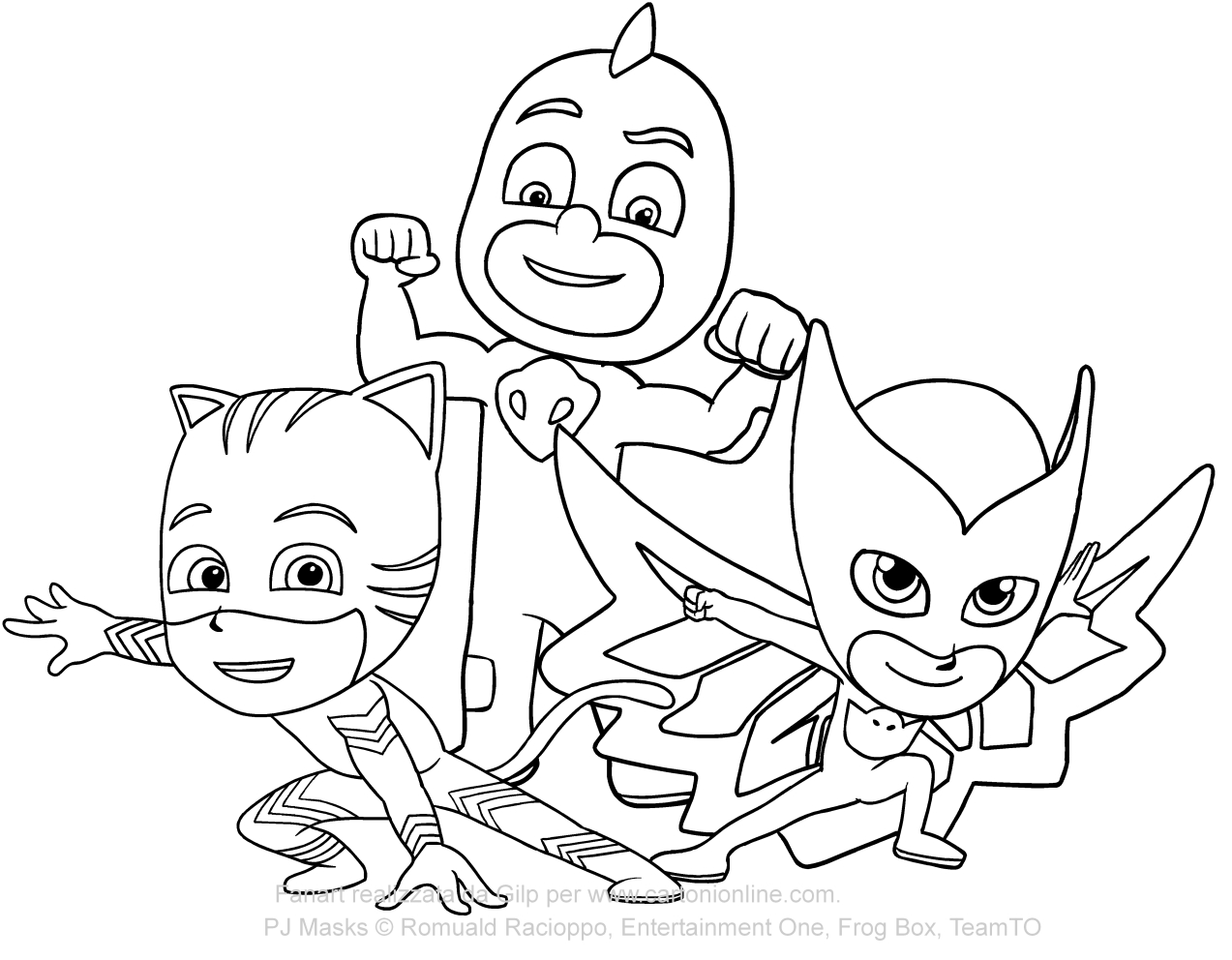 Pj Masks Coloring Pages 1273x992 Pj Masks Coloring Pages