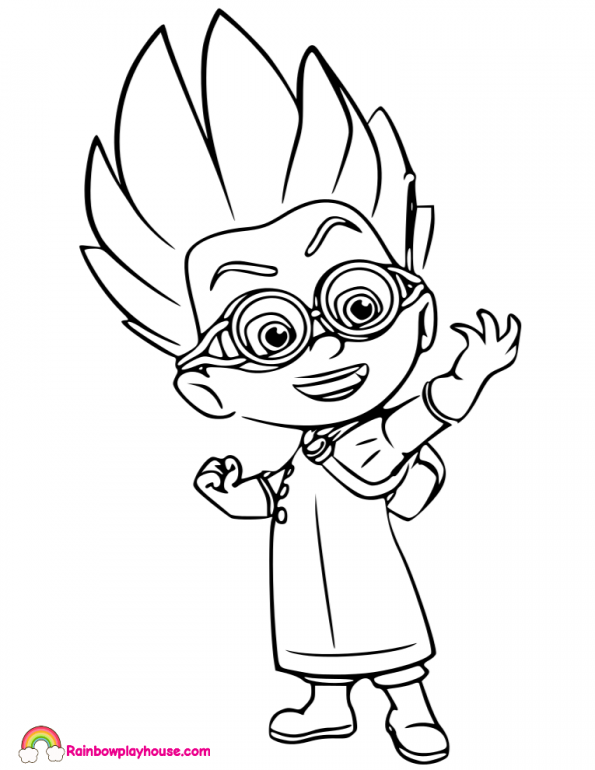 Pj Mask Coloring Page Archives 595x770 Pj Mask Coloring Page Archives