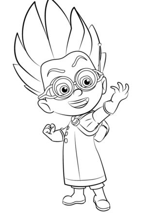 Catboy, Gecko And Owlette From Pj Masks Coloring Page 305x442 Catboy, Gecko And Owlette From Pj Masks Coloring Page