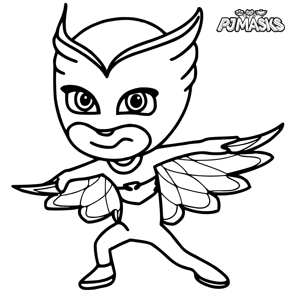 Colour In Owlette From Pj Masks 1024x1024 Colour In Owlette From Pj Masks