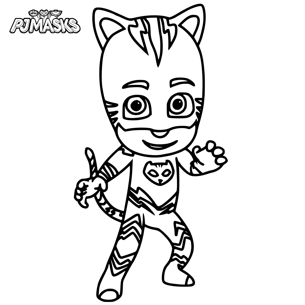 Catboy From Pj Masks Coloring Page 1024x1024 Catboy From Pj Masks Coloring Page