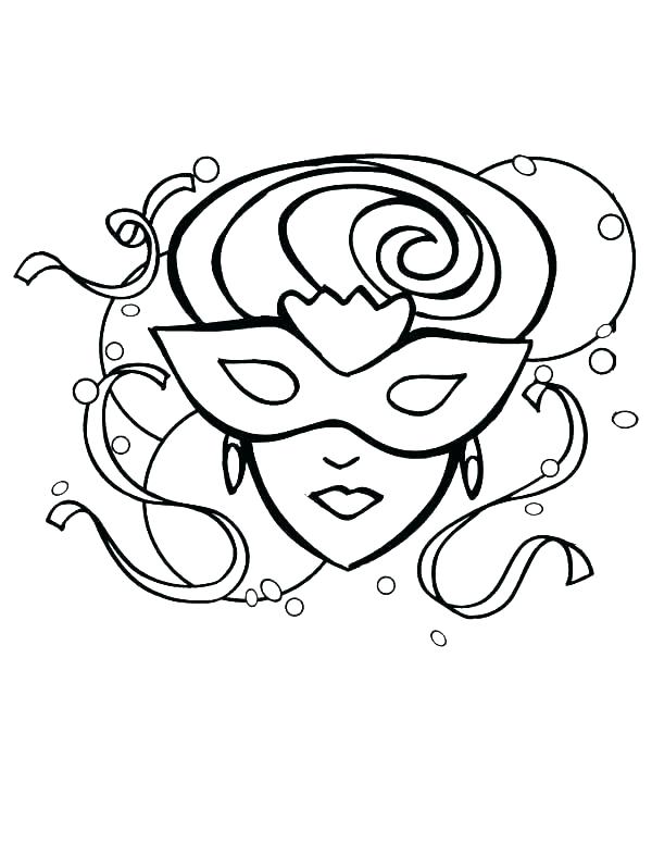 600x776 Cat Mask Coloring Page Impair.co