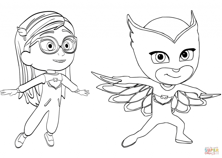 768x548 Manificent Design Pj Mask Coloring Pages Pajama Hero Amaya Is