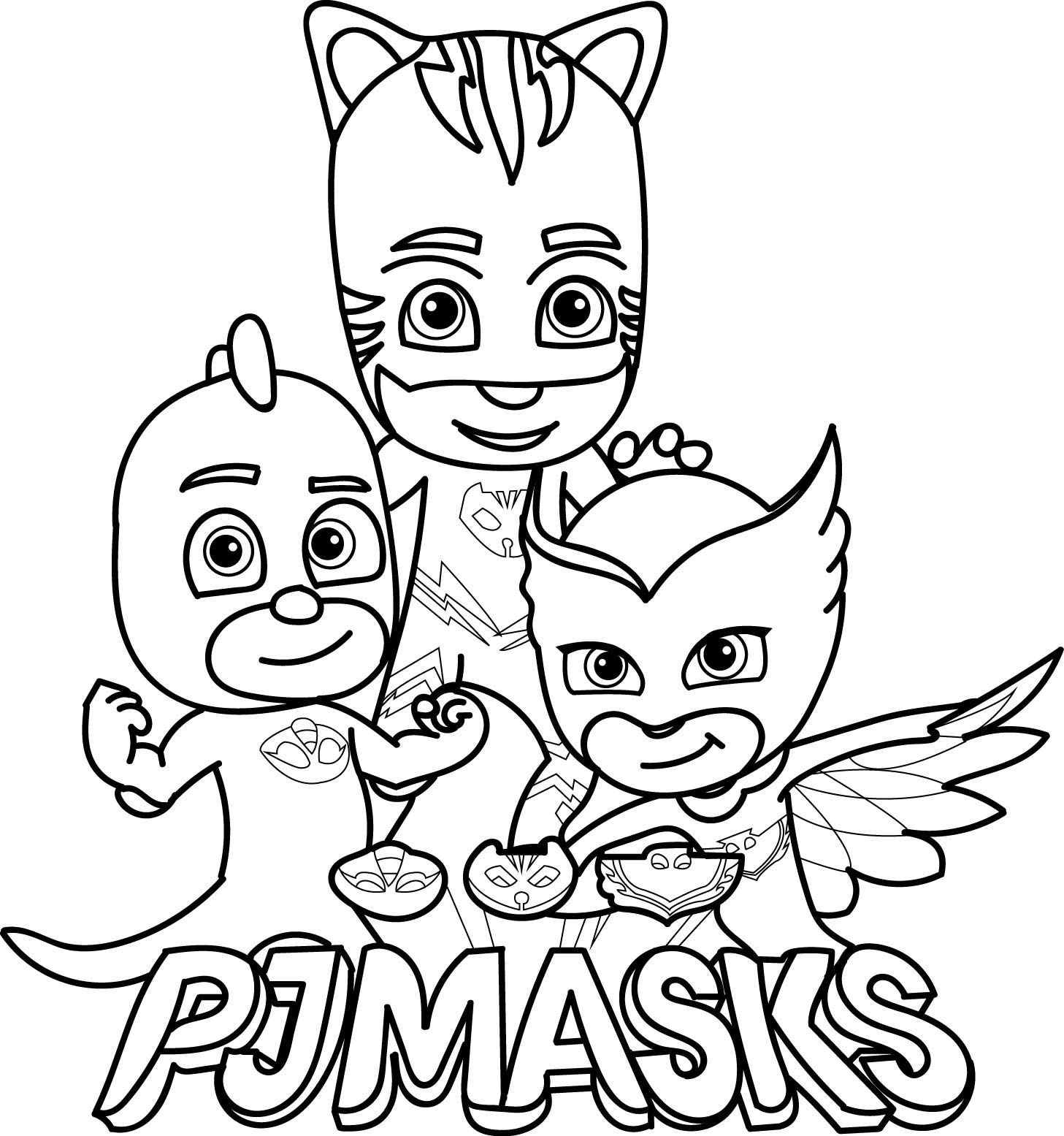 Pj Masks Coloring Page Pj Mask And Birthdays 1457x1555 Pj Masks Coloring Page Pj Mask And Birthdays