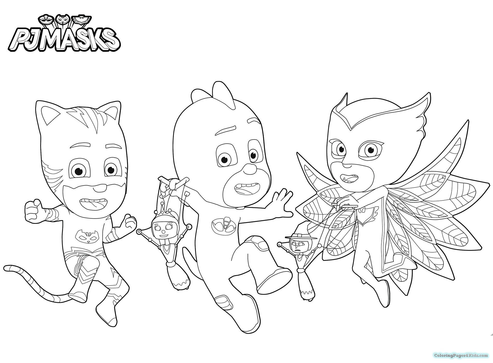 1900x1400 Disney Junior Pj Masks Coloring Pages