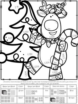 Place Value Color By Number Christmas Themed Base Ten Blocks 263x350 Place Value Color By Number Christmas Themed Base Ten Blocks