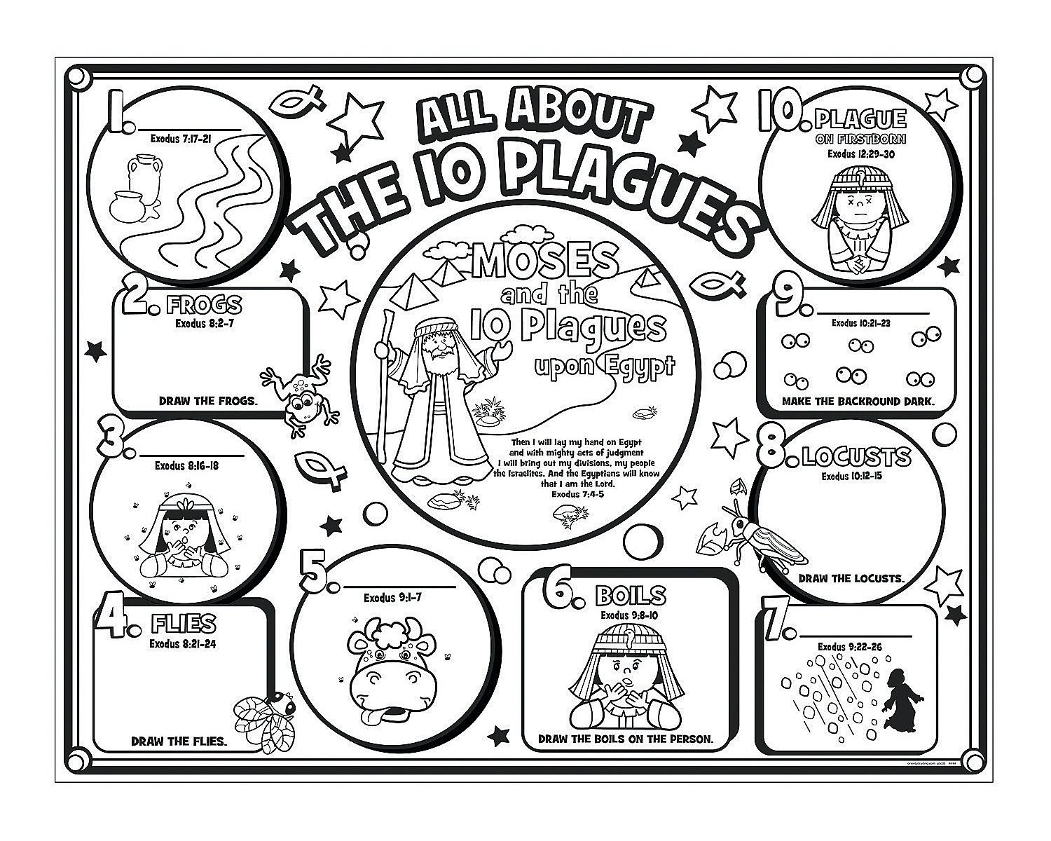 1500x1200 Ten Plagues Of Egypt Coloring Pages