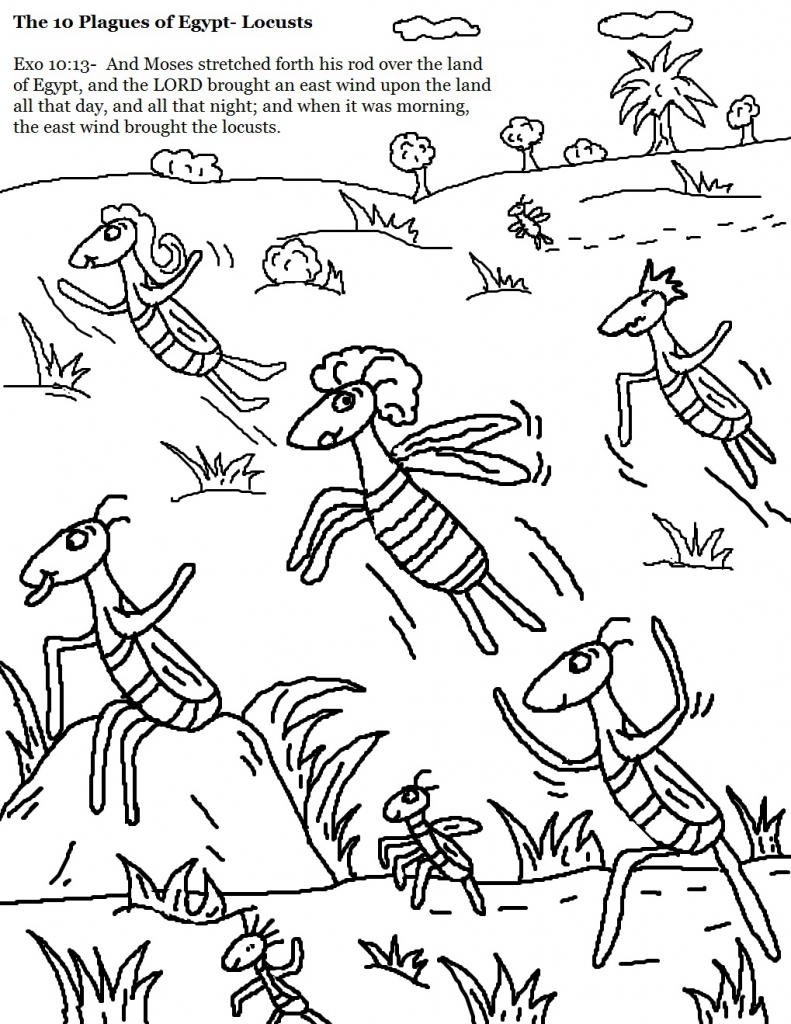 791x1024 The 10 Plagues Of Egypt Coloring Pages Inside Moses And Best