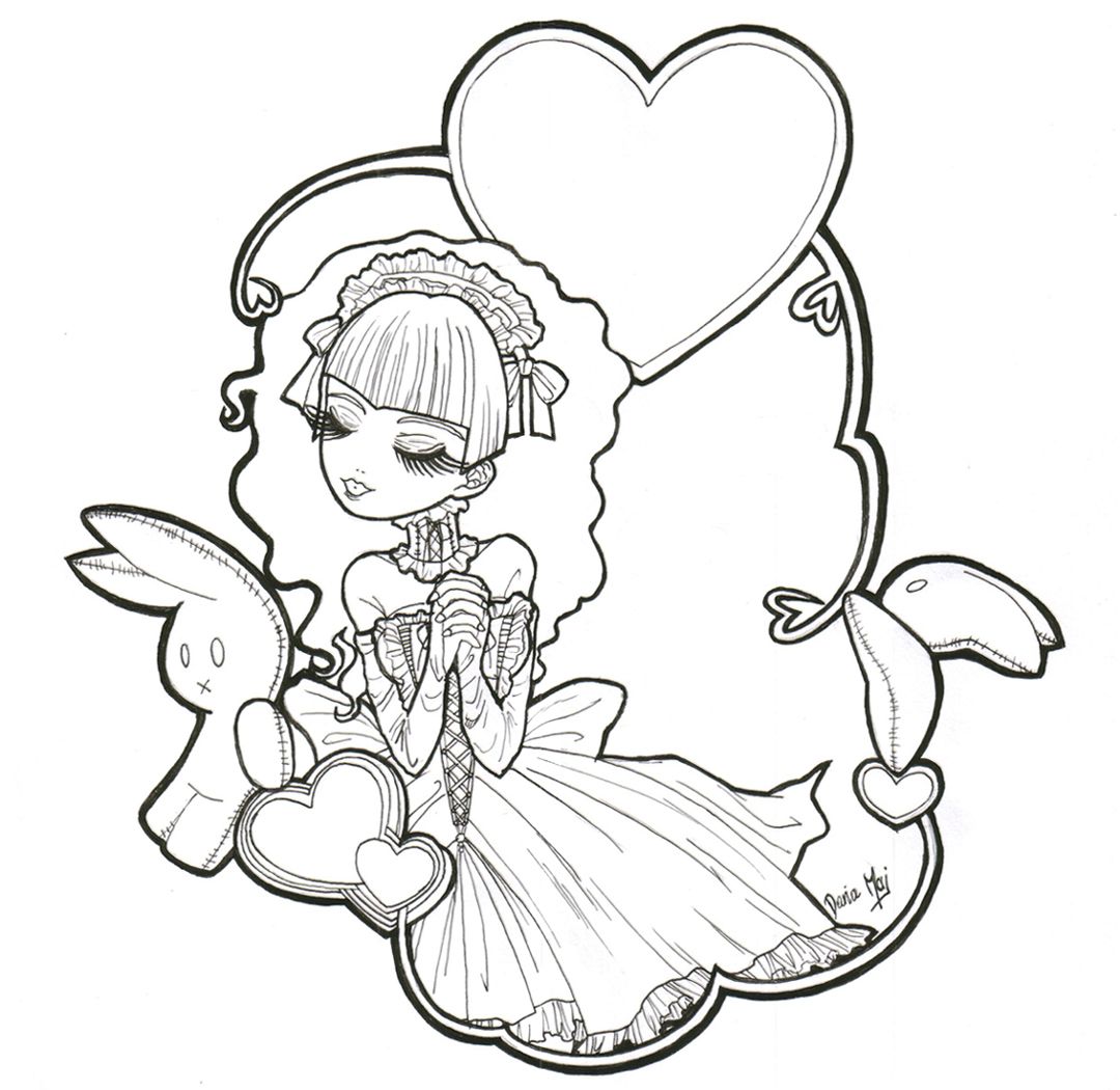 1080x1050 Goth Coloring Pages Gothic Anime Coloring Pages. Gothic Coloring