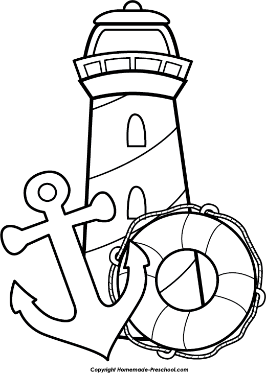 520x730 Lighthouse Coloring Sheets