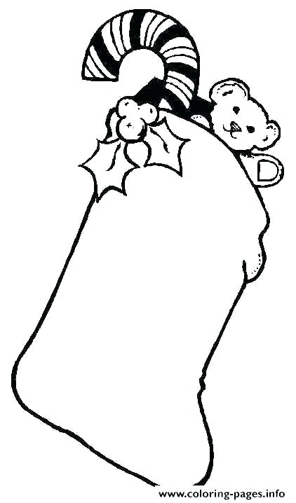 422x718 Stocking Coloring Page Stocking Coloring Page For Kids Plain