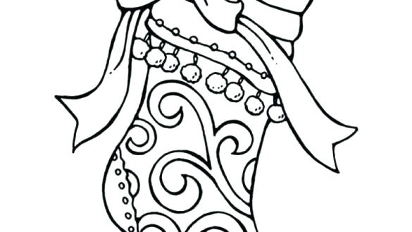 585x329 Stocking Coloring Pages Stockings Contain With Sweet Coloring