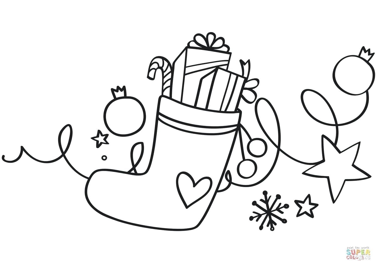 1500x1050 Printable Printable Christmas Stocking Coloring Pages Many