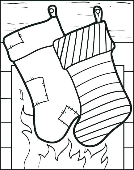 434x550 Stocking Coloring Page