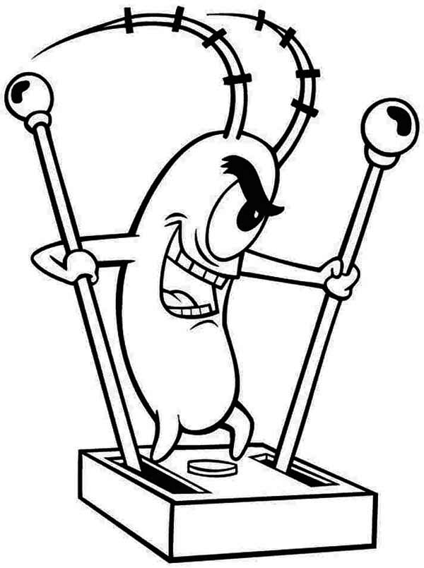 600x804 Plankton Evil Plan Coloring Page