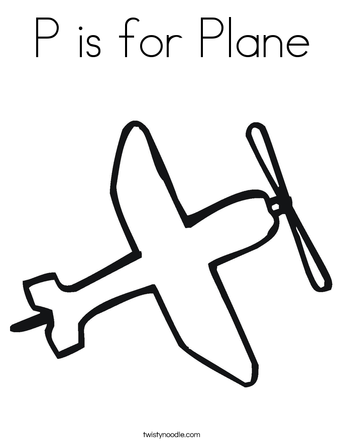 P Is For Plane Coloring Page 685x886 P Is For Plane Coloring Page