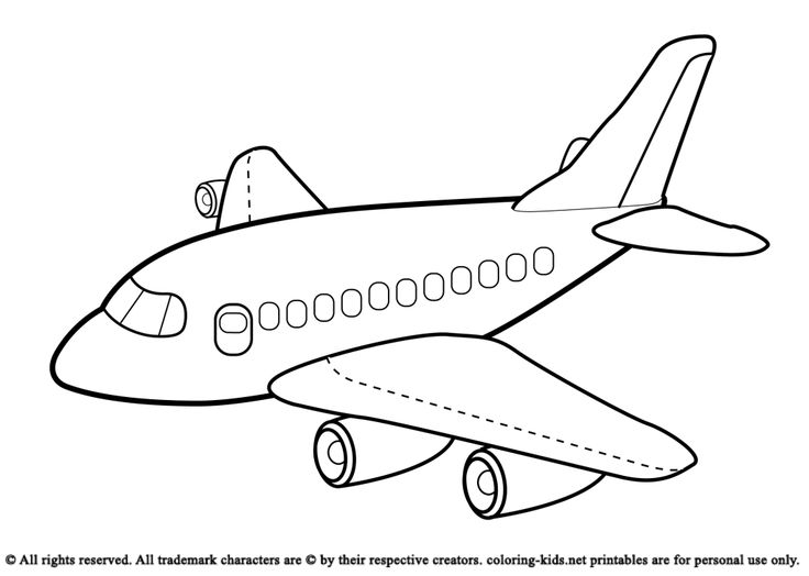 Plane Coloring Pages For Kids