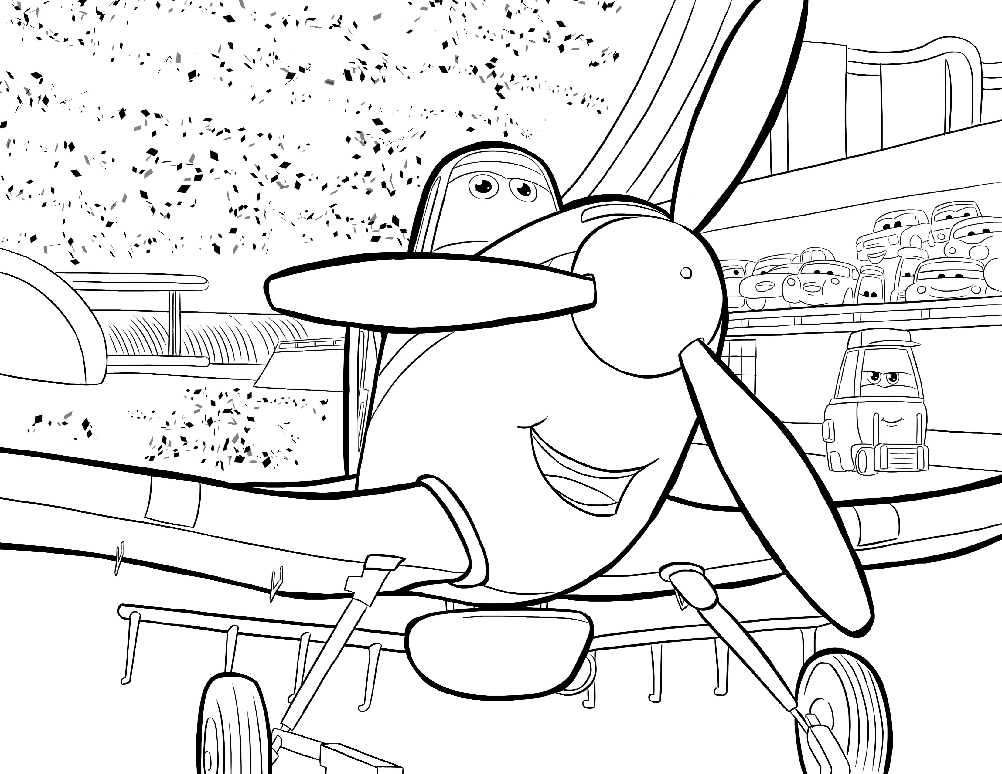 3300x2550 Planes Coloring Pages