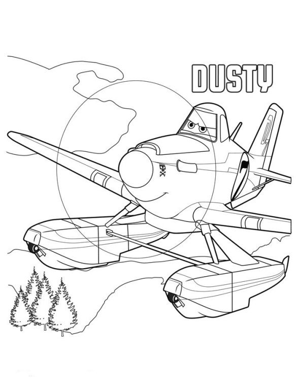 589x768 Coloring Page Planes 2