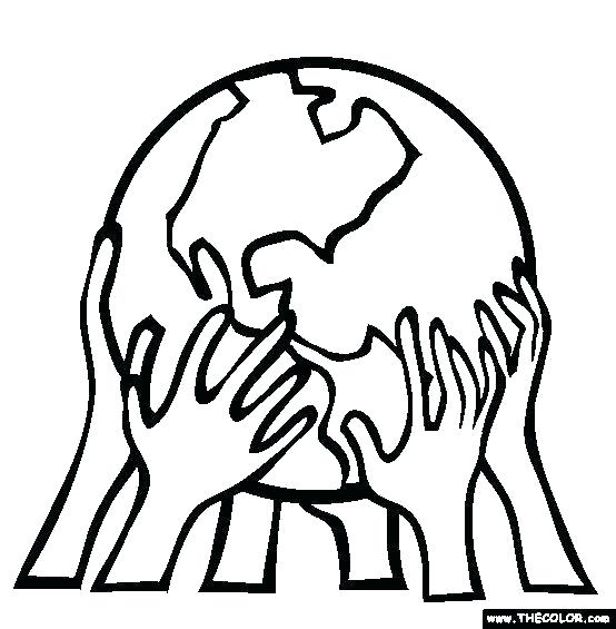 Coloring Pages Of The World Globe 554x565 Coloring Pages Of The World Globe