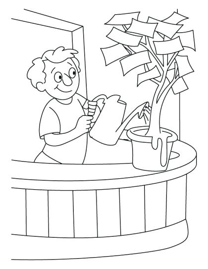 Money Coloring Pages For Kindergarten 420x543 Money Coloring Pages For Kindergarten