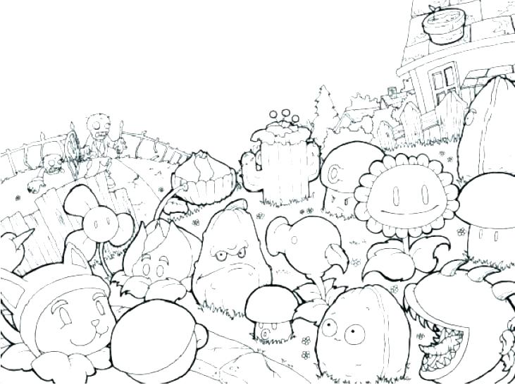 Plants Vs Zombies Coloring Pages For Kids at GetColorings.com | Free ...