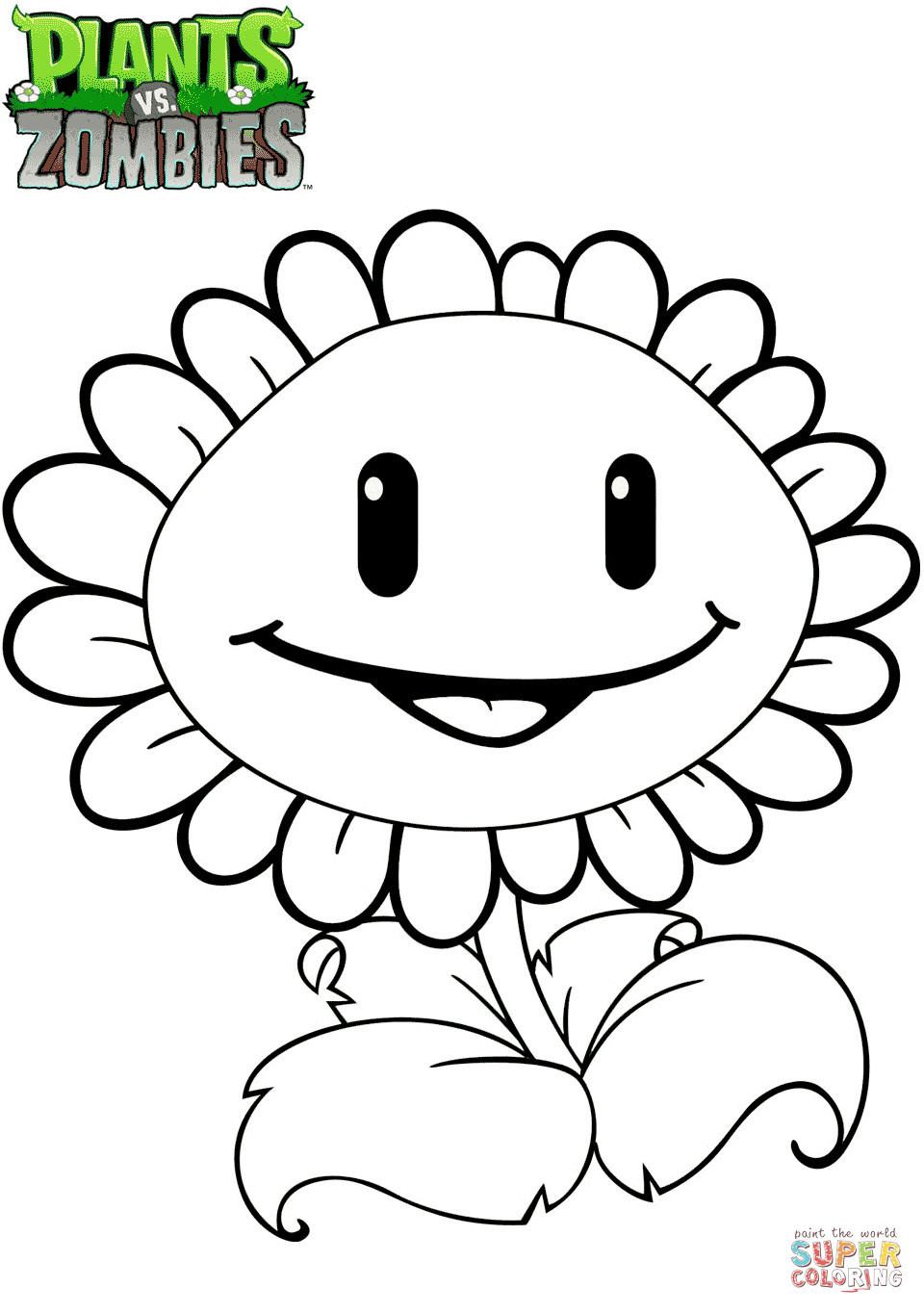 Plants Vs Zombies Sunflower Coloring Page Free Printable 960x1364 Plants Vs Zombies Sunflower Coloring Page Free Printable